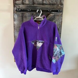 Women's Vintage Salewa Half Zipper Pullover Fleece w/Graphics